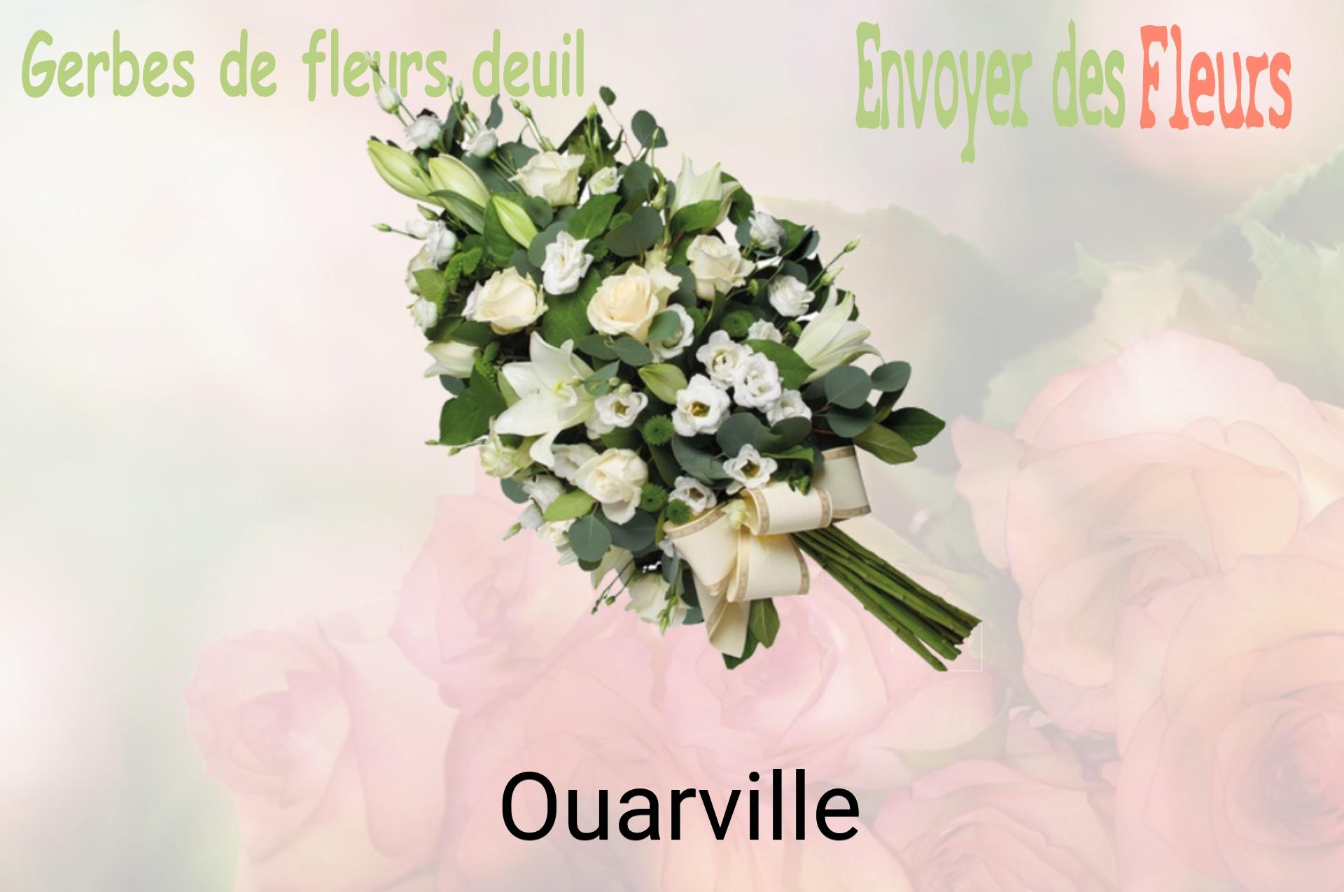 Gerbe de fleurs de deuil livrée à Ouarville